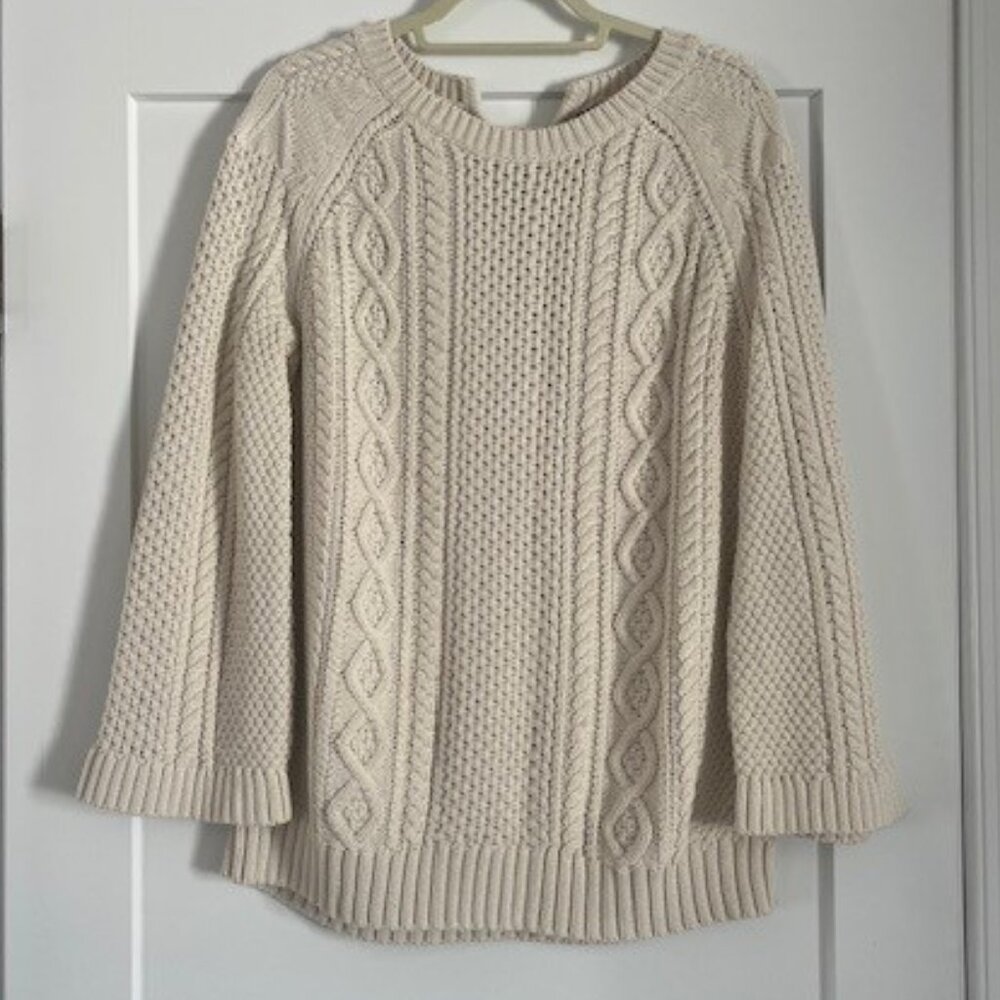 Perfect Condition! J. Crew Cream Cable Knit Pullover sweater, size XS
